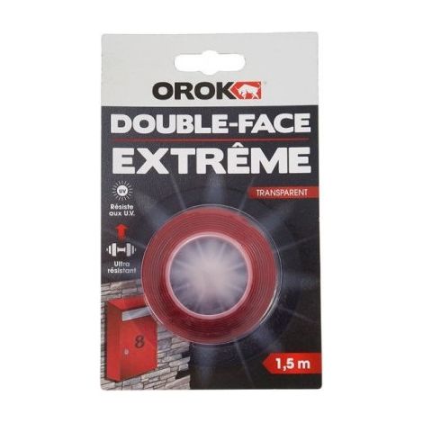 Orok Nastro Doppio Faciale Estremo 15m x 19mm trasparente - Orok