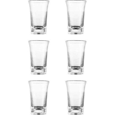 Lot de 6 béchers en verre, verres à liqueur (acrylique), verres à liqueur en verre de 35 ml (1/5)