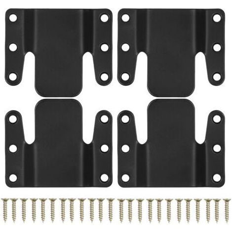 Lot de 4 connecteurs pour canapé d'angle, système d'emboîtement universel, clips faciles à installer, connecteurs robustes avec vis. (1/5)