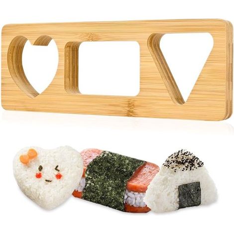 Molde de madera para onigiri，molde para bolas de arroz，molde reutilizable para bolas，molde antiadherente para onigiri (1/5)