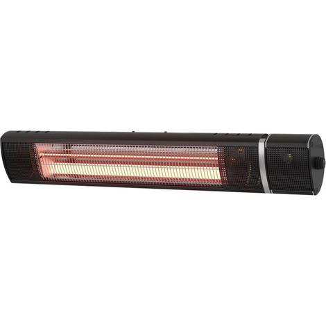 Riscaldatore elettrico da parete o soffitto nero da 2000 W Riscaldamento per interni ed esterni coperti (1/5)