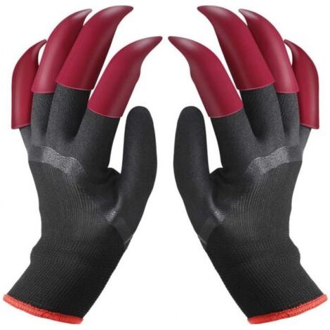 Gants de jardinage avec griffes, gants de jardinage imperméables pour creuser une plantation, gants de travail agricole avec (1/4)