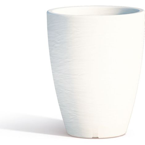 VASO IN RESINA MONACIS ADONE ROUND  H 37 cm. VARI COLORI - Colore: Bianco