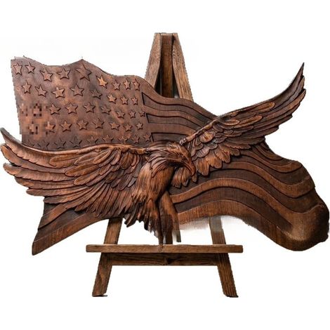 New Wings of Freedom Wooden Artwork 26x40cm - Wings of Freedom Wooden Plaque