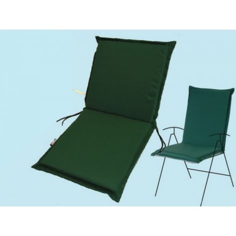 CUSCINO PER SEDIA SDRAIO ALTO VERDE 115X48X6 GIARDINO MADE IN ITALY FABOTEX