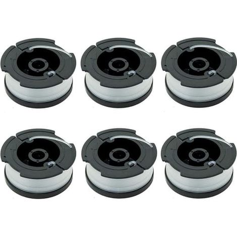Lot de 6 bobines de fil pour coupe-bordures Black & Decker, noir. (1/5)