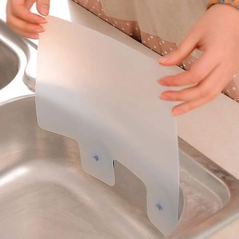 Organisateur de cuisine étagère étagère murale ventouse éclaboussure déflecteur d'eau planche de piscine étagère de cuisine accessoires de salle de bain évier étagère (1/4)
