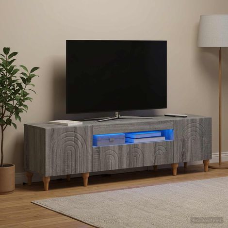 vidaXL LED TV Cabinet ALKMAAR 153 x 35 x 43 cm Grey Sonoma (1/5)