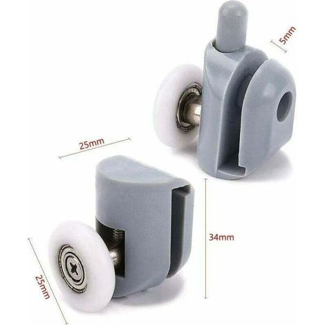 YMYNY Lot de 8 Roulettes Coulissantes Porte, 23mm Galet Rouleau Roulette Roue pour Cabine Salle de Bain (1/4)