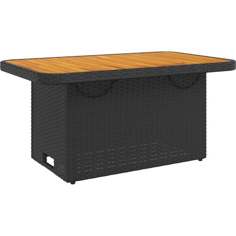 Maison Exclusive - Gartentisch Schwarz 90x55x71 cm Poly Rattan un