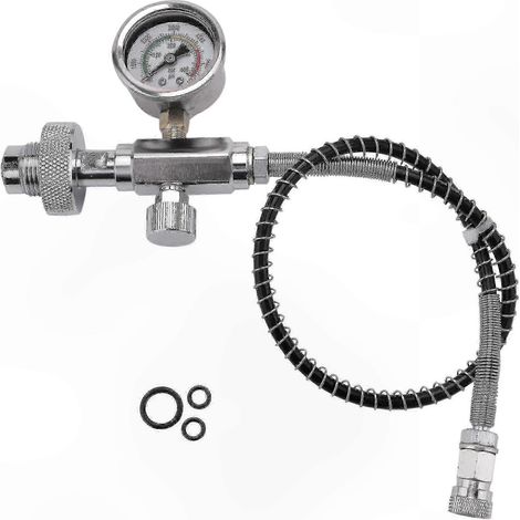 Adaptateur pour bouteille de plongée avec flexible de 50 cm, raccord G5/8 DIN 300 bar pour stations de gonflage d'air (1/5)