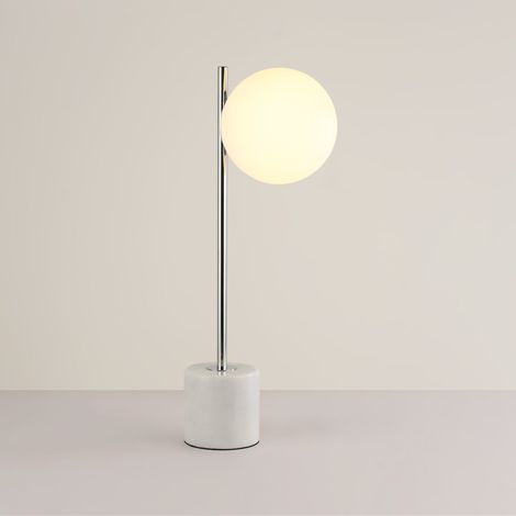 Glaskugel-Tischlampe „LICRU“ - E27 - Ø 15cm