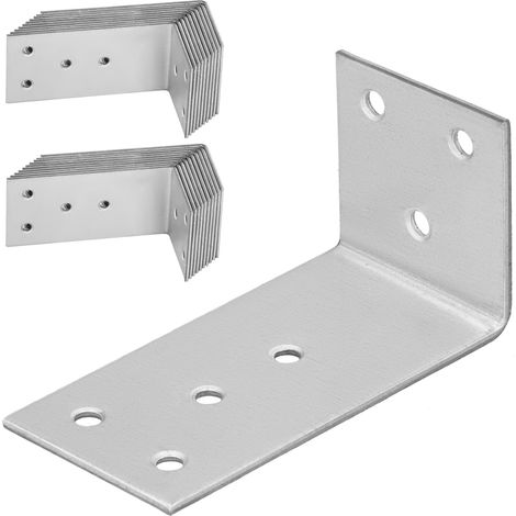 Conector angular para carpintería KOTARBAU® de acero inoxidable galvanizado de 40 x 80 x 40 mm, juego de 25 piezas.