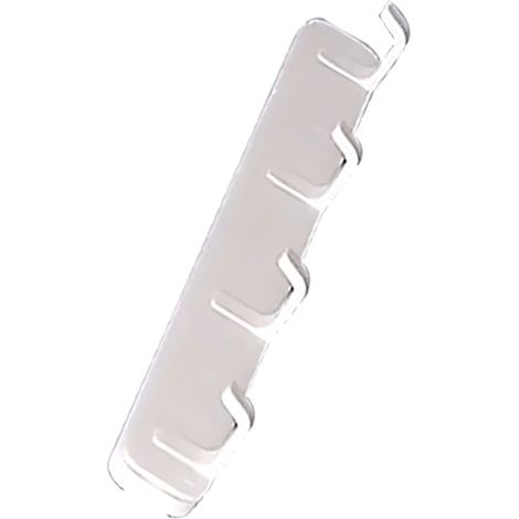 Barre de suspension murale simple, auto-adhésive et sans trou, avec 4 crochets, idéale pour les salles de bain et les dortoirs. (1/5)