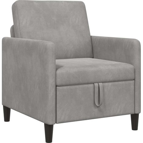 Sofá con almacenamiento Gris Claro 72 x 78 x 87 cm Poliéster vidaXL (1/5)