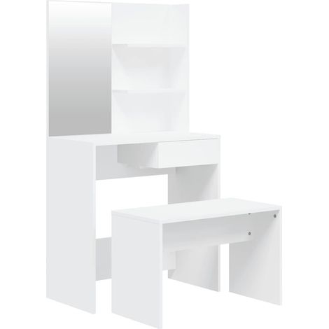 Maison Exclusive - Set Tavolo da Toeletta Bianco 74,5x40x141 cm (1/5)