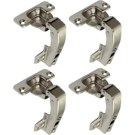 Lot de 4 charnières invisibles 90° clipsables – Pour porte d'angle à une seule porte – Amortisseur et clip – Ouverture de montage 35mm (1/5)