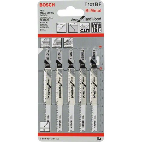 Bosch PRO T101BF Stichsägeblatt,100mm,5St - 2608634234