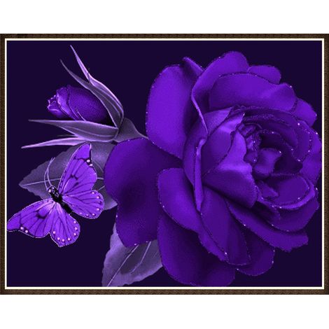 Kit de peinture diamant DIY 8673 Fleur - Broderie cristal strass pour décoration murale salon chambre (1/5)