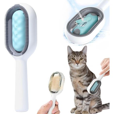 Brosse pour chat avec eau, brosse de toilettage pour chat 3 en 1, brosse de nettoyage pour chat (1/4)