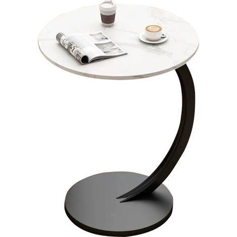 Beistelltisch, rund, abnehmbar, für Sofa/Tee/Kopfteil - Weiß (1/3)