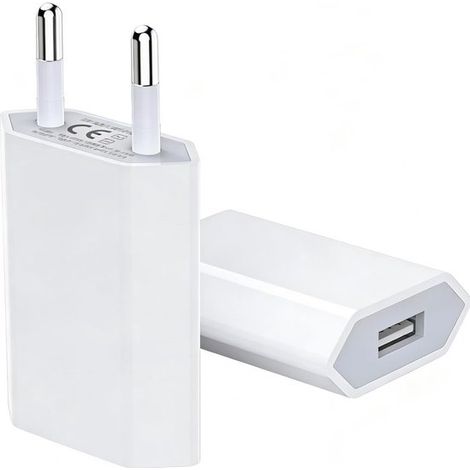 Confezione da 2 adattatori di alimentazione USB，alimentatore USB da 5 W，adattatore di alimentazione universale da 5 V 1 A，bianco (1/5)