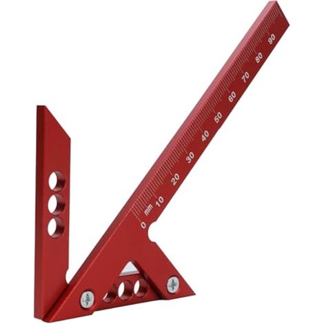 Centre Finder Jauge de Ligne 105 mm - 45°& 90° - Règle de Charpentier en Alliage d'Aluminium, Outil de Mesure Précis pour le Travail du Bois (1/5)