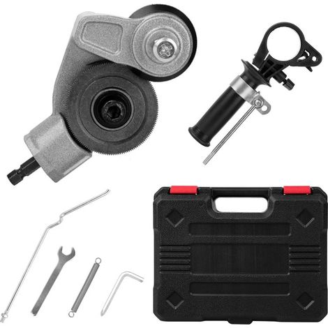 Perceuse électrique universelle renforcée pour tôles, tête de coupe pour perçage et métal avec coffret en plastique (1/5)