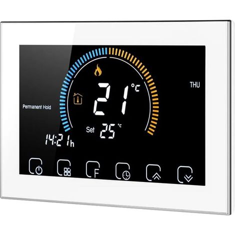 Smart Tuya Commande Vocale Thermostat Programmable Intelligent APP Contrôle LCD Chaudière à/Gaz Chauffage Blanc WiFi Facile à Utiliser (1/5)