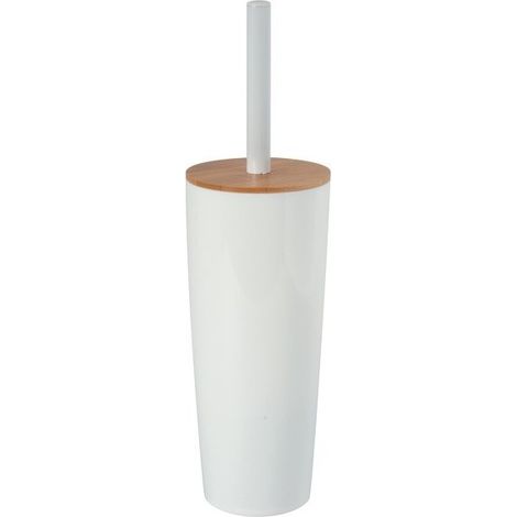 Brosse Wc avec support PS & Bambou OSLO Blanc MSV (1/3)
