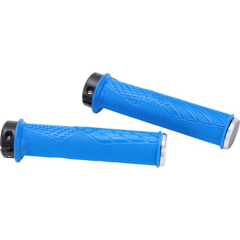 ENLEE Mountainbike-Griffe (2er-Set), rutschfest, mit Verriegelungssystem, blau. (1/5)