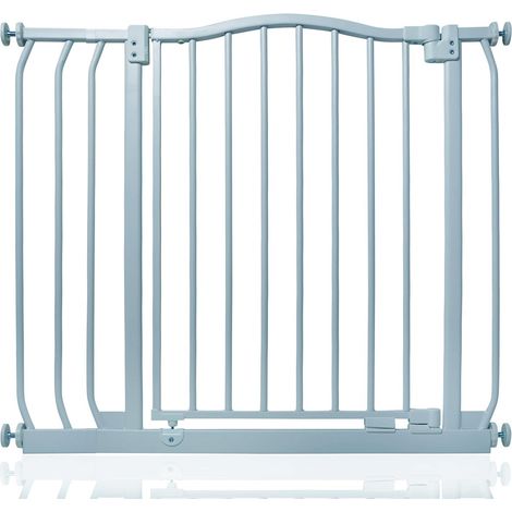 Safetots Curved Top Safety Gate, 80cm - 89cm, Matt Grey, Pressure Fit Stair Gate
