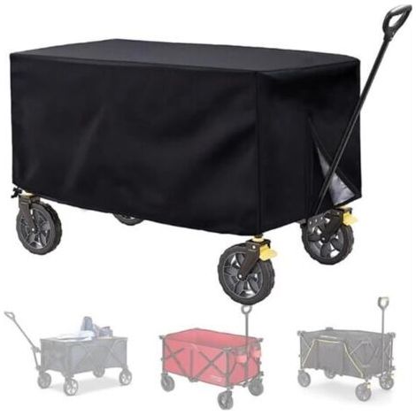 Schutzhülle für Transportwagen – Schwarz – 137 x 56 x 61 cm – Wasserdicht – UV-beständig – Faltbar (1/5)