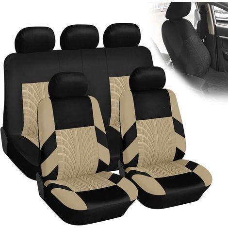 Housse de siège voiture en cuir 9 pièces – Protection contre saleté et poils – Installation facile – Universelle pour la plupart des modèles (1/5)