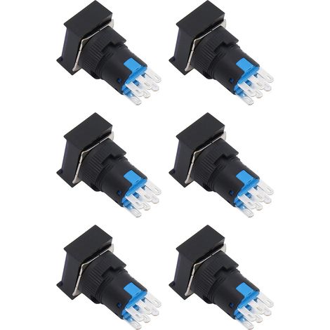 Bouton-poussoir momentané avec voyant lumineux, à verrouillage automatique pour appareils électroménagers, 0–240 V CA (1/5)