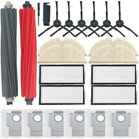 Pour brosse principale latérale Roborock Q5 Pro, filtre HEPA, chiffon de nettoyage, sacs à poussière