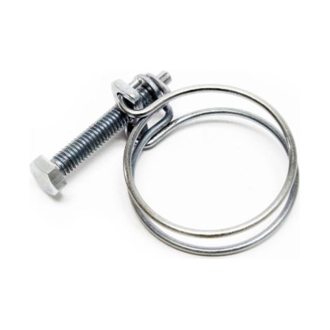 Wiltec Drahtschlauchschelle W1 35-40mm 2,2mm M6x40 aus verzinktem Stahl Schlauchschelle für Schlauchtüllen, Gewinde- und Rohrenden