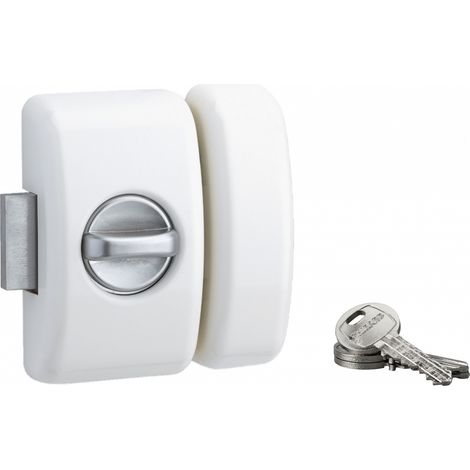 Thirard – Verrou à bouton 45 mm pour porte d'entrée – Acier avec protection contre arrachement – 3 clés en laiton – Niveau de sécurité 6/10