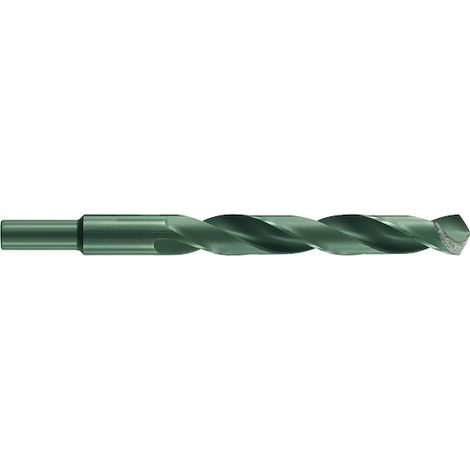 Foret métaux taillé meulé HSS 1143784 queue réduite - Diamètre de perçage : 22 mm - Attachement : cylindrique - Longueur totale : 210 mm - Longueur utile : 150 mm - TIVOLY