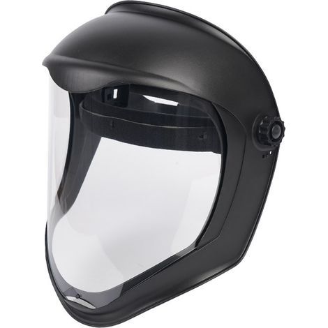 Écran facial de protection intégral transparent — Visière de sécurité anti-éclaboussures et anti-projections — Masque facial anti-poussière réglable (type serre-tête) (1/3)