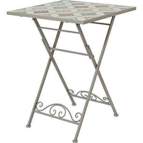 Metall/Mosaik-Bistrotisch marrakech für den Außenbereich 58 x 58 x 76 cm