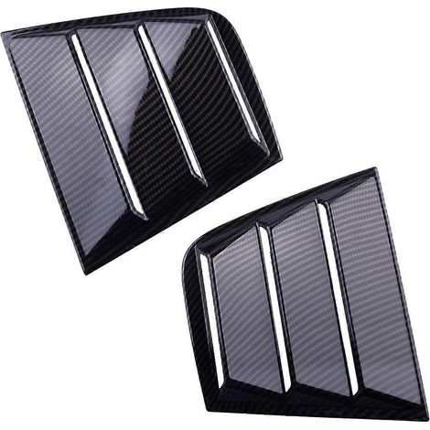 Ensemble de 2 grilles d'aération latérales en fibre de carbone avec pare-soleil, compatibles avec Dodge Charger 2011-2021 (1/4)