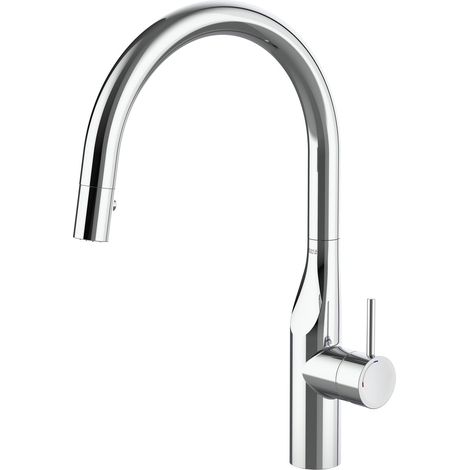 Mitigeur de cuisine avec bec orientable et douchette extractible à deux fonctions GLERA - ROCA (1/2)