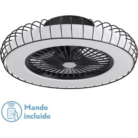 FABRILAMP Ventilateur 72w Dc Albonez Noir 5 Pales Transp. 18x53x53cm 6 Vel. 3 Couleurs / Earthquake, Memory, Temp. and Intensity Reg. 6120lm (1/4)