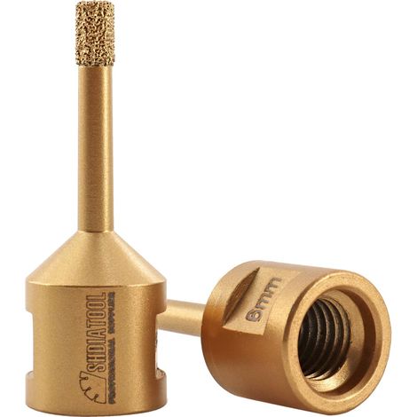 Forets Carrelage Diamant 6mm x 2, M14 Meche Gres Cerame (1/5)