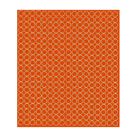 Pegatinas circulares de 1 cm, pegatinas circulares con puntos, 357 unidades, color naranja mate.