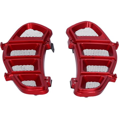 Garde-radiateur moteur grille protection latérale rouge pour scooter Piaggio Vespa GTS 250/300 (2013-2020), paire gauche/droite, habillage chromé, accessoire tuning (1/5)