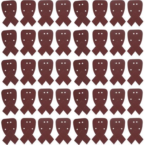 Papier abrasif triangulaire Toivize 120 grains rouge aluminé anti-statique pour ponceuse électrique lot de 40 feuilles (1/5)