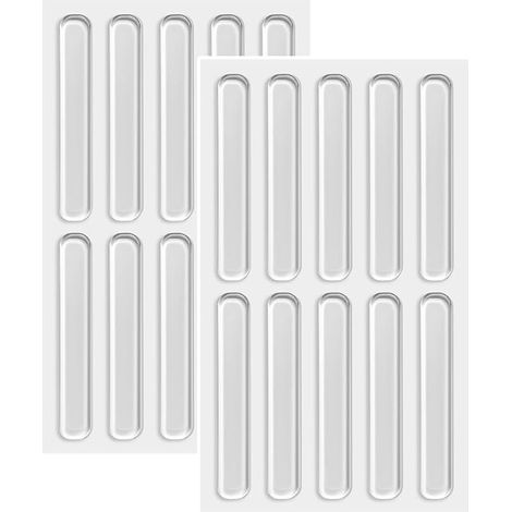 Pare-Chocs de Meubles Silicone Bandes Adhésives Pare-Chocs de Meubles Pare Chocs de Porte d'armoire Silicone Tapis Anti-Bruit Transparent Cuisine Salle de Bain (1/5)