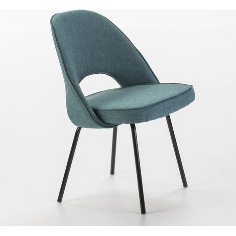 Silla 54X58X80 Metal Negro/Tela Poliéster Azul (1/3)
